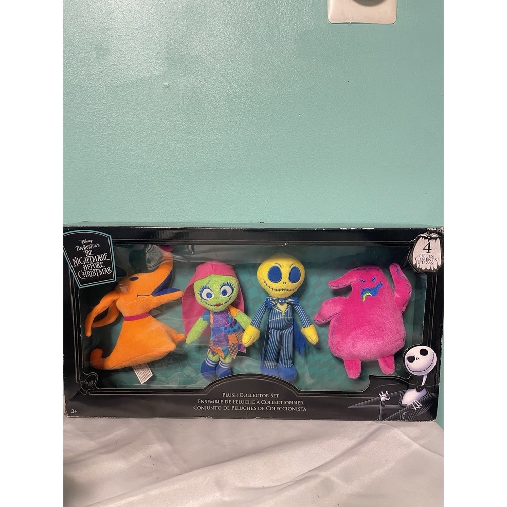 Disney Nightmare Before Christmas Plush Collector Set Blacklight (NEW)